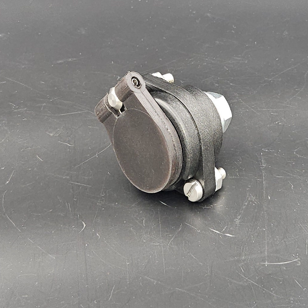 Série 700 : socle mâle  avec couvercle neutre noir - Y503C