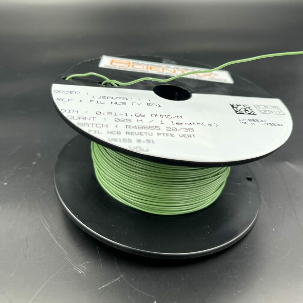 Fil NC8 revêtu PTFE vert